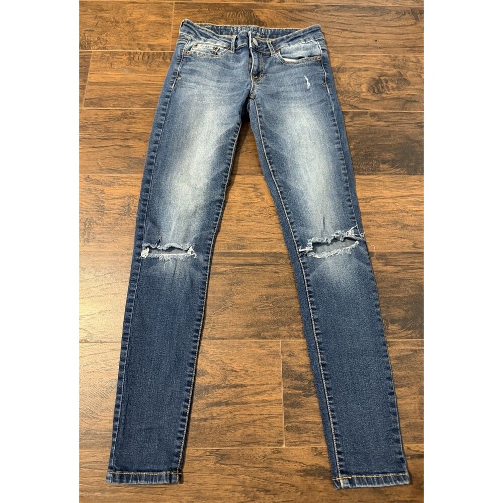 AEROPOSTALE  Jeggings Jeans Women's Size 2 Reg Blue Denim Stretch Jeans